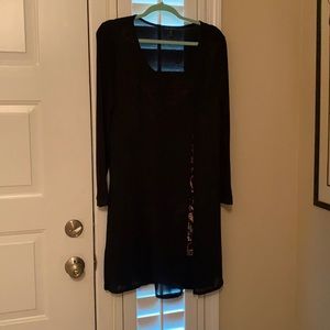 Tribal sheer black dress
